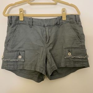 Linen + Cotton G1 Basic Goods Army Green Shorts